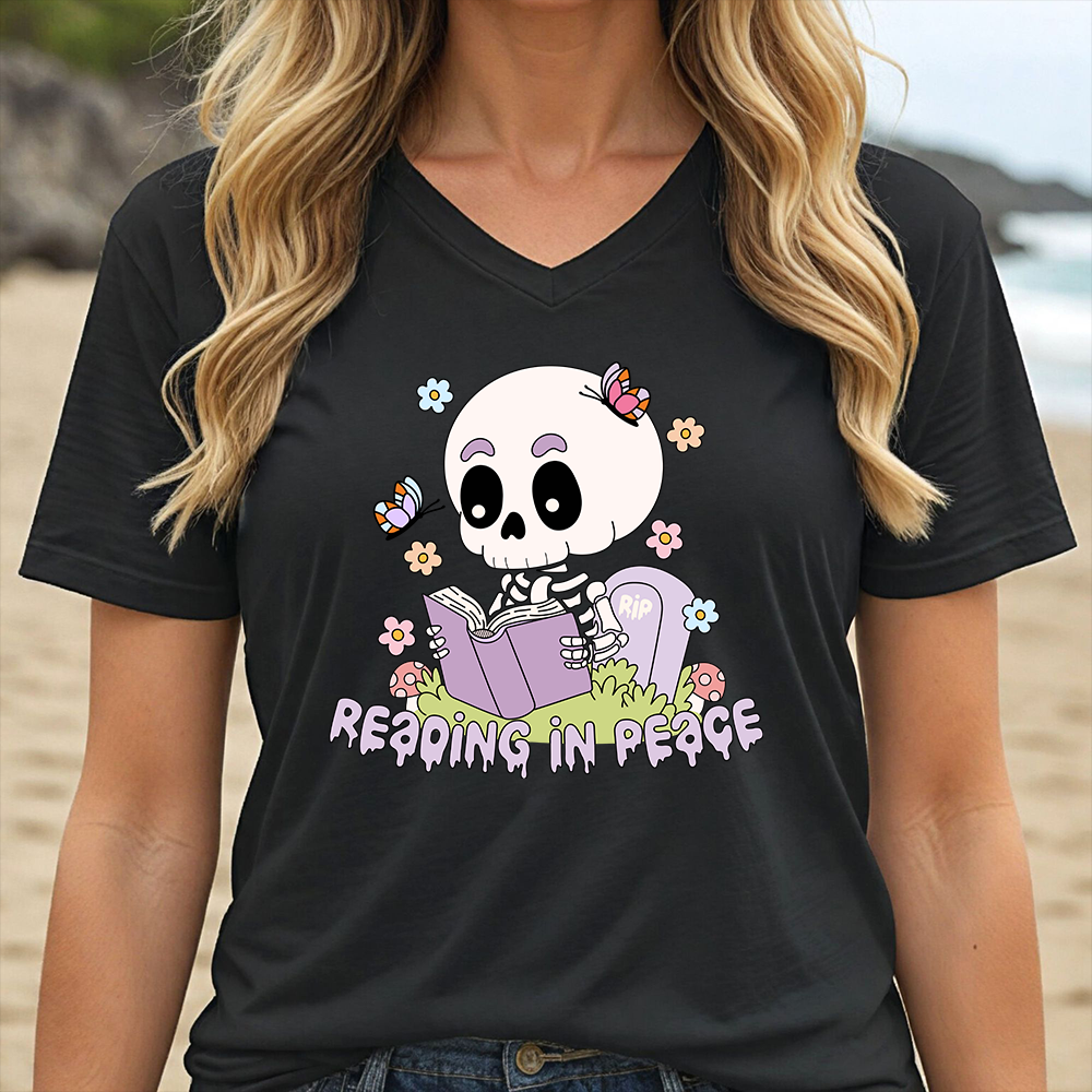 READING IN PEACE (V-NECK)