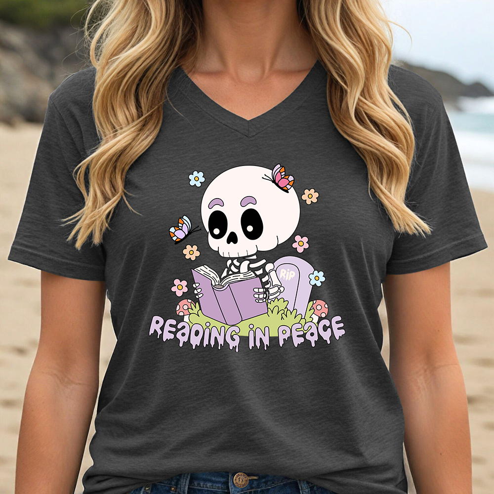 READING IN PEACE (V-NECK)