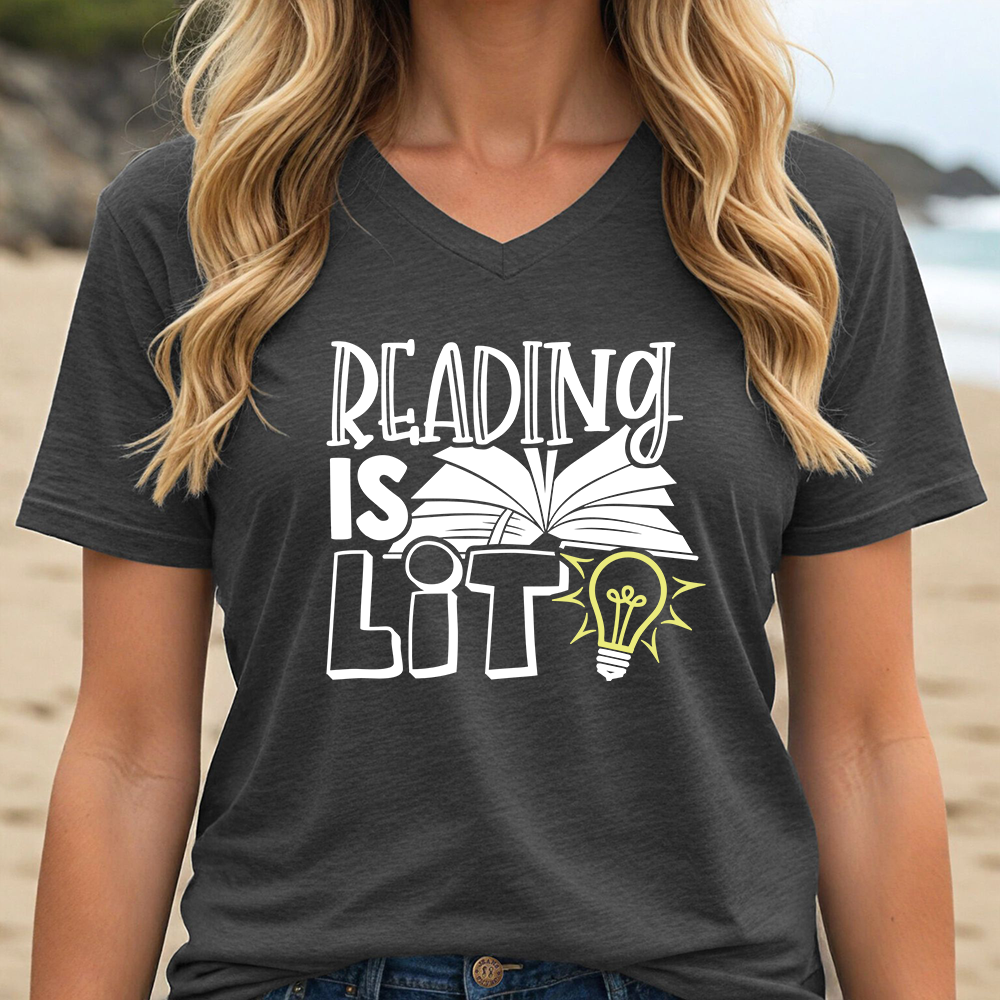 READING IS LIT (V-NECK)