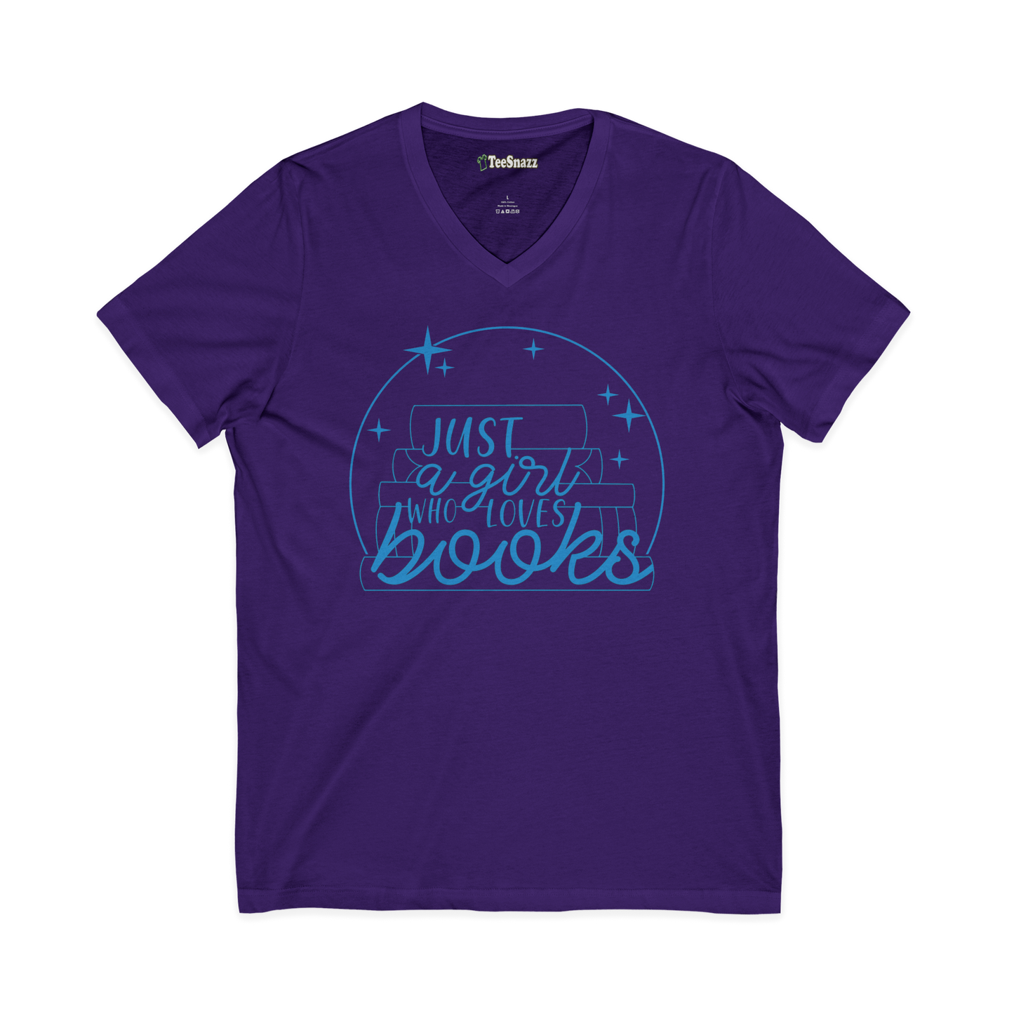JUST A GIRL WHO LOVES BOOK (V-NECK)
