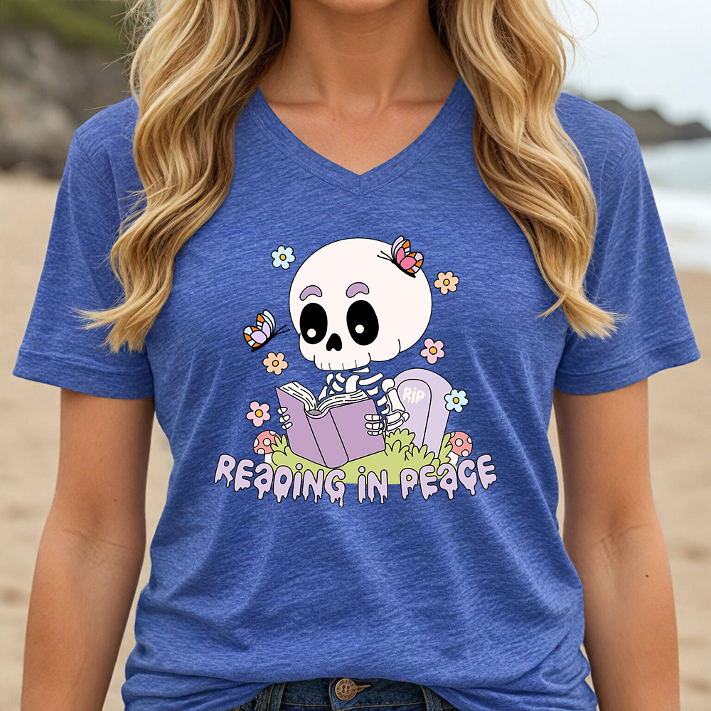 READING IN PEACE (V-NECK)