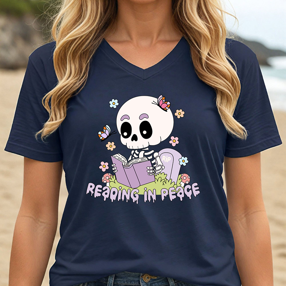 READING IN PEACE (V-NECK)