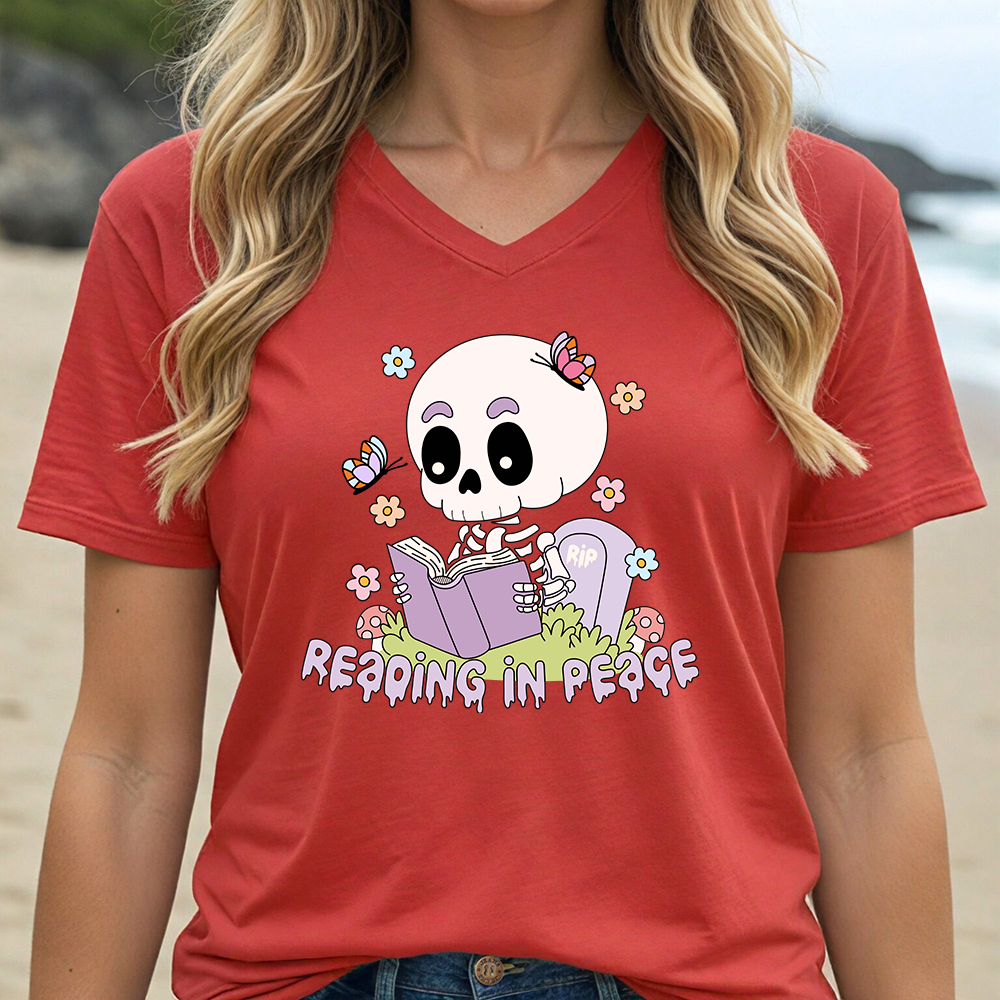 READING IN PEACE (V-NECK)