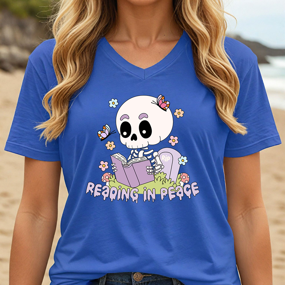 READING IN PEACE (V-NECK)