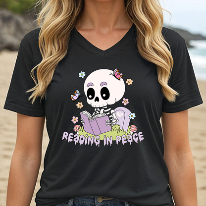 READING IN PEACE (V-NECK)