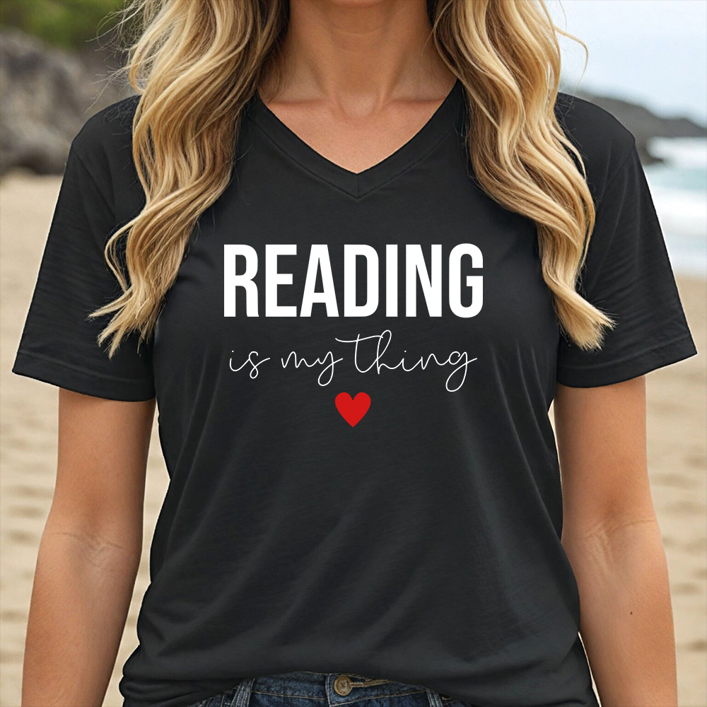READING IS MY THING  (V-NECK)