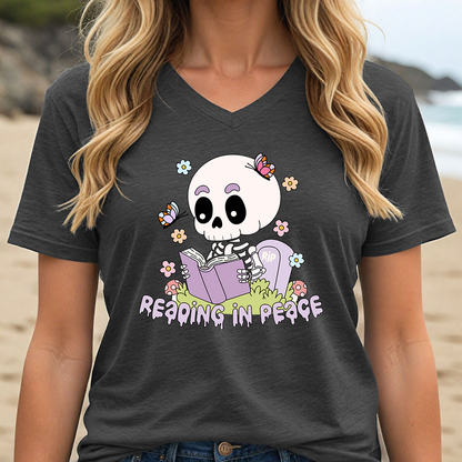 READING IN PEACE (V-NECK)