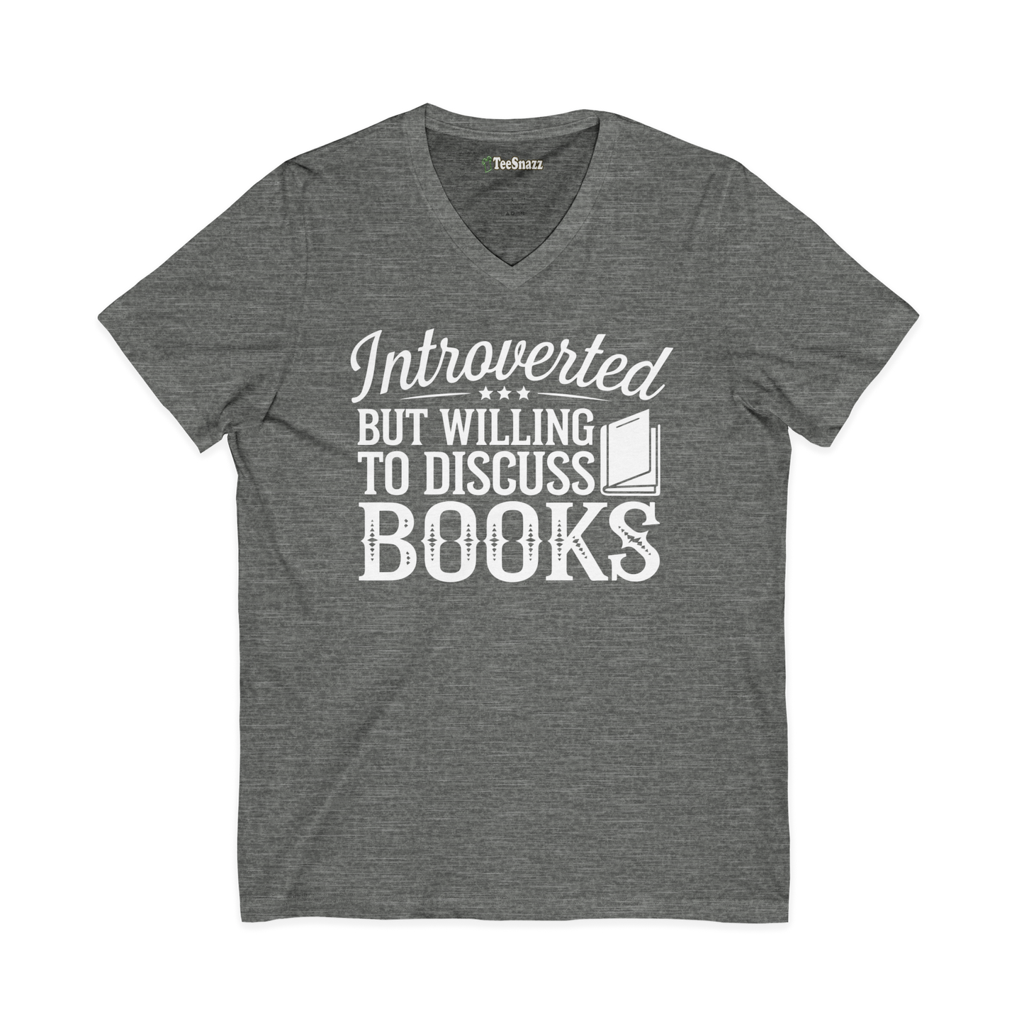 INTROVERTED BUT WILLING TO DISCUSS BOOKS (V-NECK)