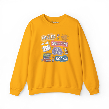FUELED BY SUNSHINE ICED COFFEE & BOOKS (SWEATSHIRT)