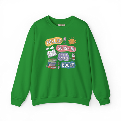FUELED BY SUNSHINE ICED COFFEE & BOOKS (SWEATSHIRT)