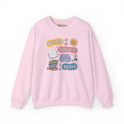 FUELED BY SUNSHINE ICED COFFEE & BOOKS (SWEATSHIRT)
