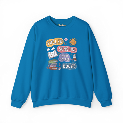 FUELED BY SUNSHINE ICED COFFEE & BOOKS (SWEATSHIRT)
