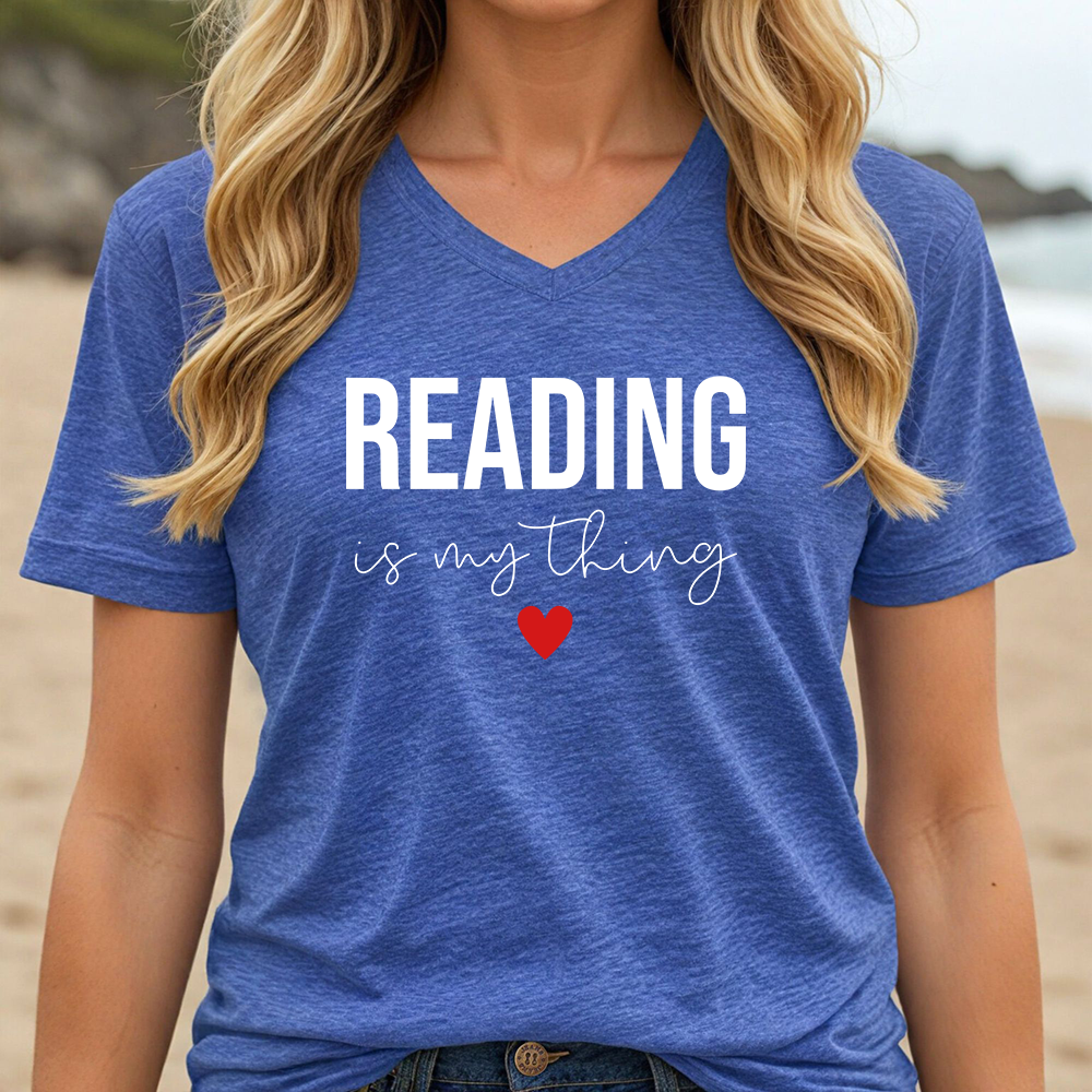 READING IS MY THING  (V-NECK)