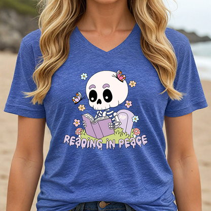 READING IN PEACE (V-NECK)