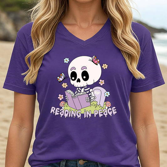 READING IN PEACE (V-NECK)