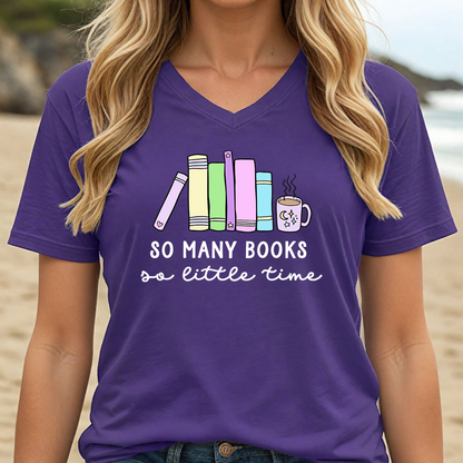 SO MANY BOOKS SO LITTLE TIME (V-NECK)