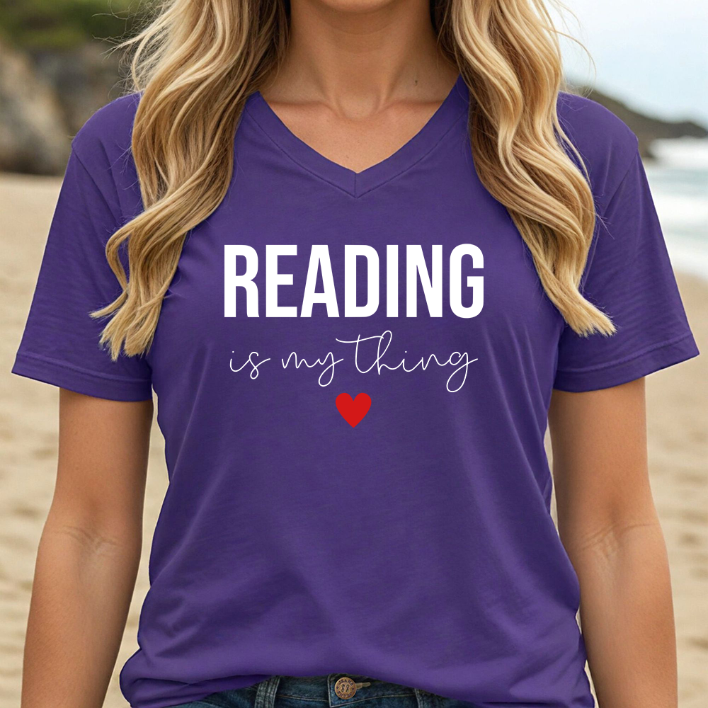 READING IS MY THING  (V-NECK)