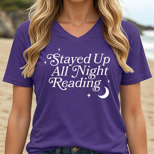 STAYED UP ALL NIGHT READING (V-NECK)