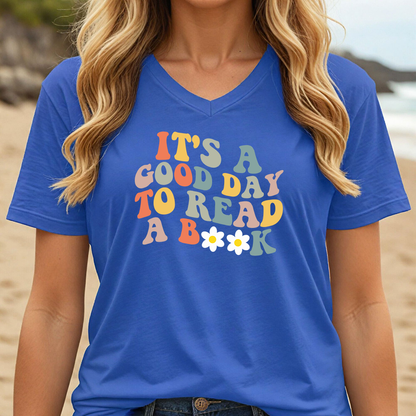 IT'S A GOOD DAY TO READ A BOOK (V-NECK)